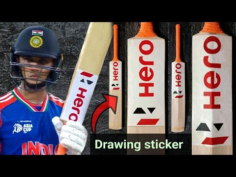 Making the Abhishek Sharma Hero Bat Sticker – Creative Bat Art | Hand Made Art