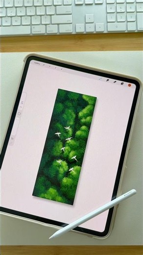 Procreate Easy Trees Tutorial #procreate #procreatepainting #procreatetutorial