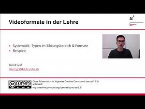 Videoformate in der Lehre - Systematik & Beispiele
