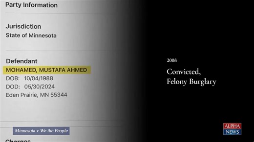 FLASHBACK: Mustafa Ahmed Mohamed murdered Minneapolis police officer Jamal Mitchell last year. Mohamed should have been in prison at the time. It took days for Minnesota’s corporate media to identify Mohammed as the killer—meanwhile, Minneapolis “leaders” spent time meeting with the Somali community before naming him. "Minnesota v We the People" covers the dangers, lies, and the lawfare that got us here. T The documentary was made in memory of the five first responders who were murdered in the l