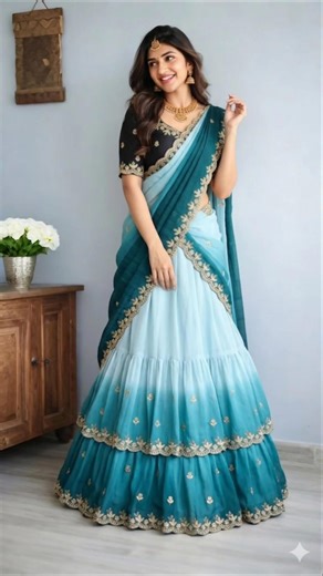 beautiful Half saree from scratch using @Meesho