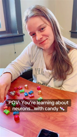 PSYCH 260 students modeled membrane potential in the sweetest way possible. Science snacks = a perfect combo. #weare #pennstateschuylkill #pennstate #fyp #psychology