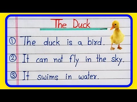 10 lines essay on the duck | Essay on duck | Duck essay in english 10 lines |Duck short essay