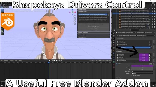 Blender中ShapeKeys Drivers Control