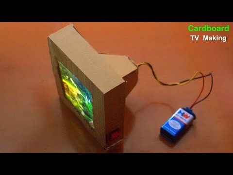 How to make old model TV at home using Cardboard LED - Cardboard TV making - TV making