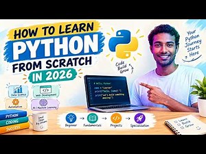 How to Learn Python From Scratch in 2026 | Complete Beginner Roadmap 🐍