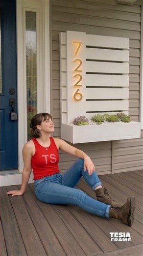 DIY Modern House Numbers & Planter! 🪴✨ #shorts