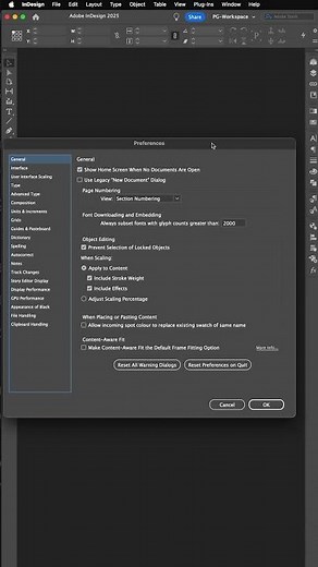How To Reset Preferences in #adobeindesign