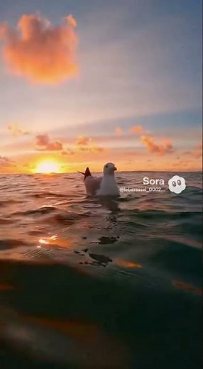 Floating With a Seagull 🌊 | Hypnotic Ocean Loop #relaxing #ocean #seagull #asmr #meditation #shorts