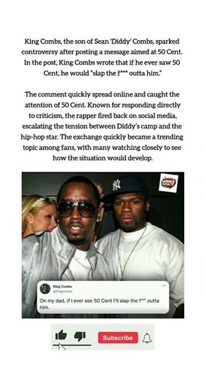 King Combs Threatens 50 Cent, 50 Fires Back #shorts #viral #news