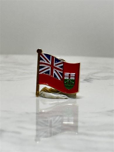 Ontario Flag Lapel Pin: Gold-tone Enamel - Vintage Patriotic Accessory - Etsy Canada
