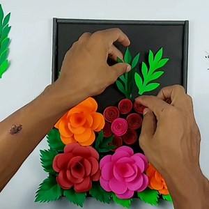2.5M views · 8.7K reactions | I made this amazing Paper flower wall decor in easy steps. you will surely love to recteate !! Its simply wow | Craft Engineer | Facebook