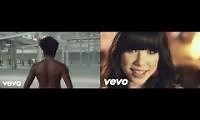 Mix of 2 videos from youtube : Call Me Maybe Mashup This Is America