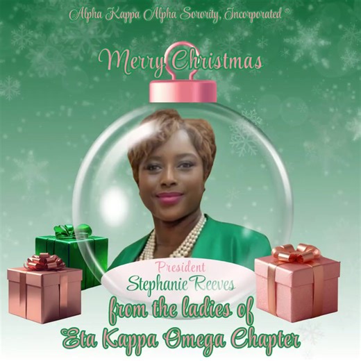 The Ladies of Alpha Kappa Alpha Sorority, Inc. Eta Kappa Omega Chapter wish you and yours a Merry Christmas. As we celebrate the true reason for the season, may your hearts be filled with love, your homes with peace, and your day with the joy of His presence. 🩷🎄 | Alpha Kappa Alpha Sorority, Inc. Eta Kappa Omega Chapter
