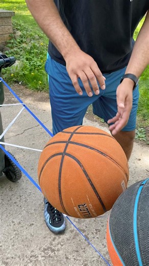 How to make a basketball ball rack with two trash cans and shoestrings 🧠💡🏀 #MotivatedByMylan