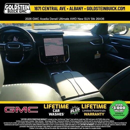 2026 GMC Acadia Denali Ultimate AWD New SUV Stk 26A36