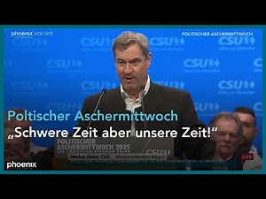 Politischer Aschermittwoch: Markus Söder (CSU) am 05.03.2025