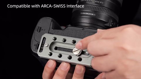 Foldable DSLR Camera L Bracket - Arca Base Universal Vertical Camera Mount Horizontal Switching Tripod Quick Release Plate Compatible with Canon Nikon Sony Fujifilm DJI Ronin Osmo Stabilizer Monopod