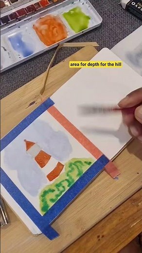 Easy Loose Watercolor Lighthouse Tutorial for Beginners 🌊🎨
