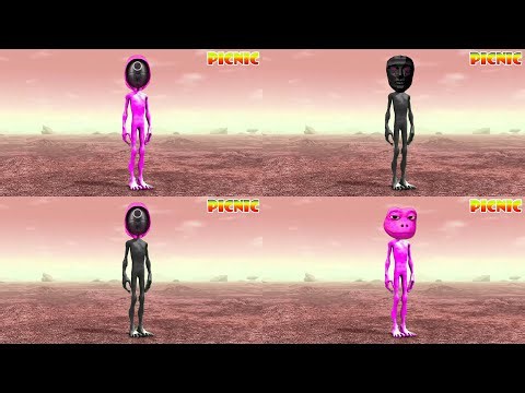 Squid, Polygon, Red Squid & Gray Lizard 👽 Alien Dance Show