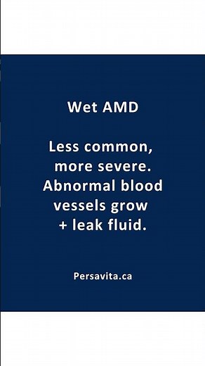 Know the difference between Dry and Wet Macular Degeneration (AMD)