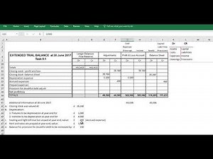 Extended trial balance - Accrued and prepaid expenses Adjustment