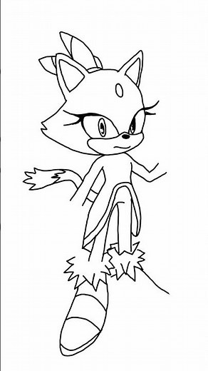 How to Draw Blaze the Cat (Sonic)