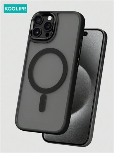 Magnetic TPU PC 2-In-1 Magnetic Wireless Charging Protective Black Case Compatible With Apple 17 ProMax, Skin-Friendly Texture, Mysterious Matte Hazy Visual, Anti-Slip Anti-Drop, 2-In-1 PC+TPU Material, Compatible With IPhone 17 ProMax/ 17/ 17 Pro/ 17 Air/16/16 Pro/16 Plus/16 ProMax/11/11 Pro/11 ProMax/12/12 Pro/12 ProMax/13/13 Pro/13 ProMax/14/14 Plus/14 Pro/14 ProMax/15/15 Pro/15 Plus/15 ProMax, S25 Ultra/24 Plus/23/22 1 PC Spring Gift Birthday Anniversary Spring Gift Birthday Anniversary | SH