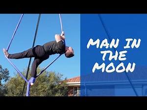 MAN IN THE MOON AERIAL SILKS POSE TUTORIAL | How to do half moon on aerial silks.