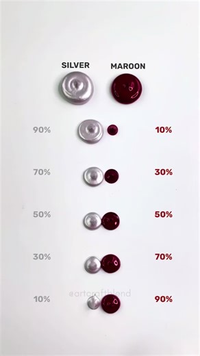 Silver and Maroon Color Mixing Guide