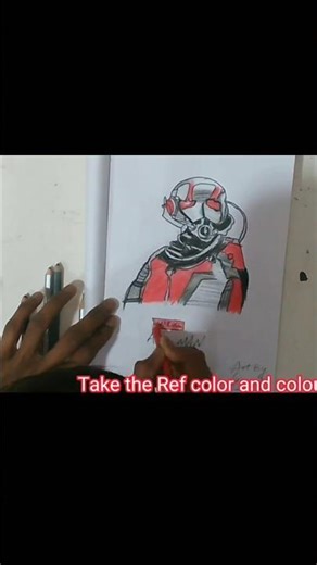 Drawing Of Ant Man From marvel #drawing #youtubeshorts #marvel #antman#marvelcinematicuniverse