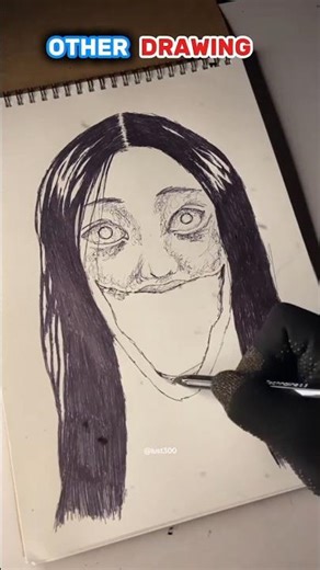 Creepy Horror Drawing You Can’t Unsee 😈✍️