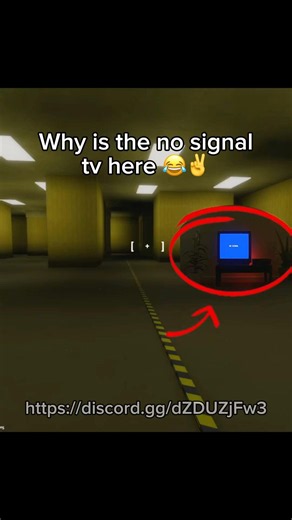 Why’s the no signal tv here 😂✌️ | #roblox #backrooms #funny
