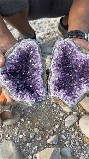Split Open Amethyst Quartz Crystal – The Stunning Hidden Crystal Inside!