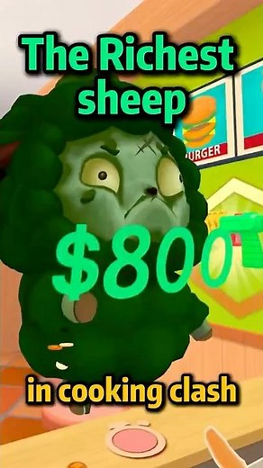 The richest sheep in cooking clash #cookingclash #funny#games #vrgame #oculusquest #fyp