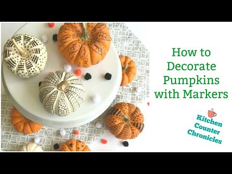Have Fun Decorating Pumpkins with Markers