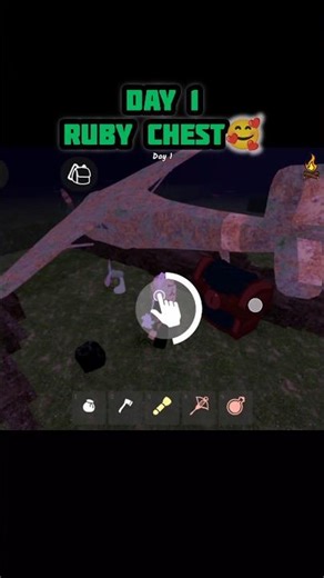 Ruby chest on day 1😱 #99ночейвлесу #roblox #99nightintheforest