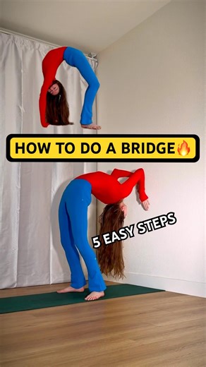 You CAN do a Bridge if you train like this 💛Step-by-step Tutorial #flexibility #stretching #shorts