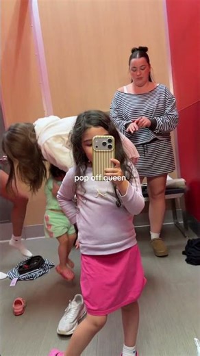 our little vlogger queen in the target dressing room 😭 #targettryon #matchingset #ivf