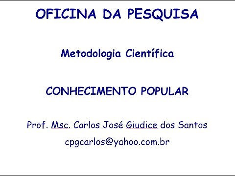 CONHECIMENTO POPULAR