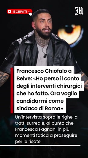 Francesco Chiofalo a Belve: «Ho perso il conto degli interventi chirurgici che ho fatto»