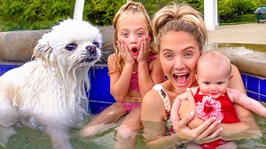 Tiny Puppy Takes First Swim—Adorable Ending