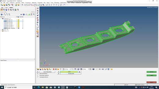 HyperMesh2019 网格划分基本操作-快速掌握中面抽取/几何清理/网格剖分/质量优化全流程