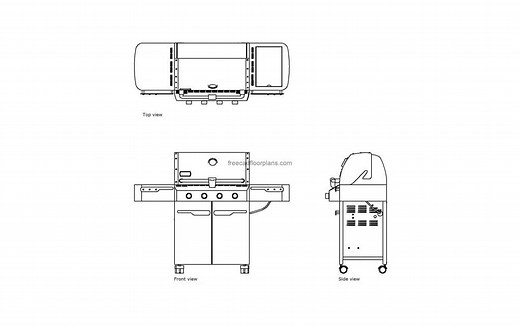 Gas Grill - Free CAD Drawings