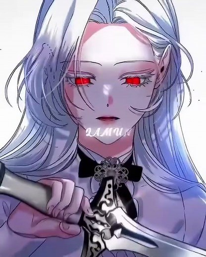 Anime Girl Edit: White Hair & Red Eyes Aesthetic [Status Video]" #weeb #otakuintown
