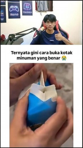 Wow easy way to open drink box😁#shorts