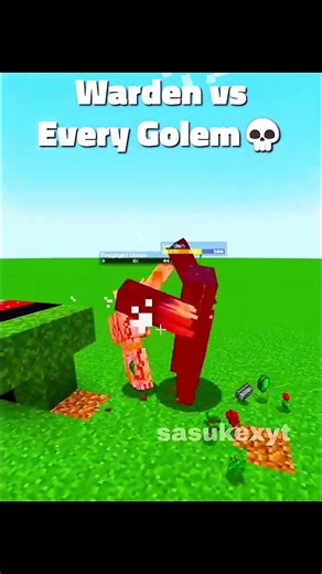 WARDEN VS EVERY GOLEM💀#minecraft #minecraftshorts #shorts
