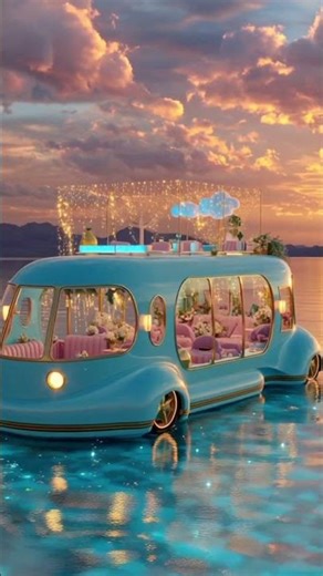 Dreamy Floating Bus – Magical Sunset Water Ride