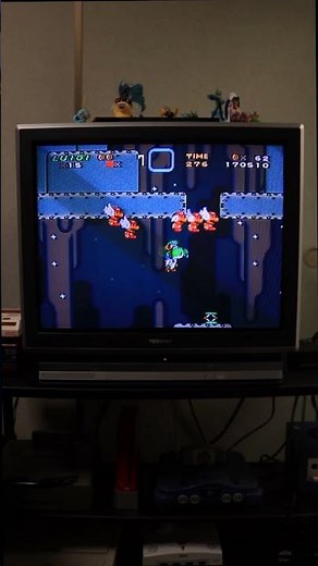 Super Mario World Vanilla Dome Secret Stage 1 Normal Exit on CRT #retrogaming #crt #supermarioworld