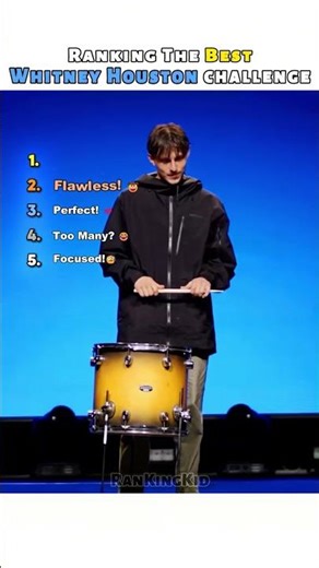 Ranking The Best Whitney Houston Drum Challenge Moments! 🔥 #shorts #drums #whitneyhouston